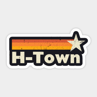 Retro H-Town Sticker